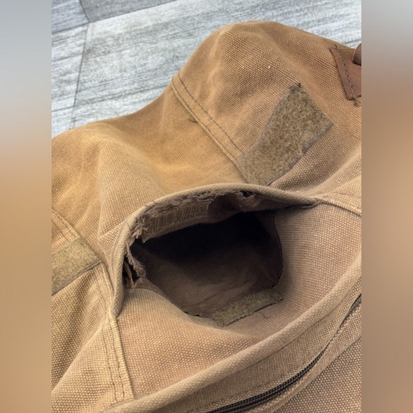 Rothco Canvas Leather Distressed Messenger Crossbody Bag 15” Computer Military - Picture 14 of 16